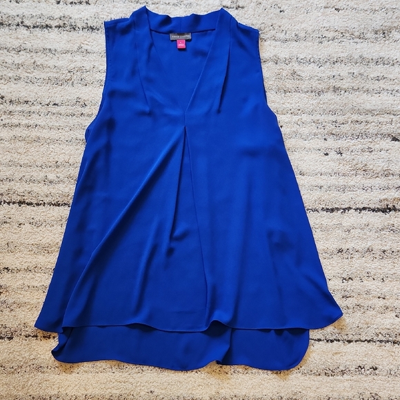 Vince Camuto Vibrant Blue Sleeveless Blouse Size L - Picture 1 of 3